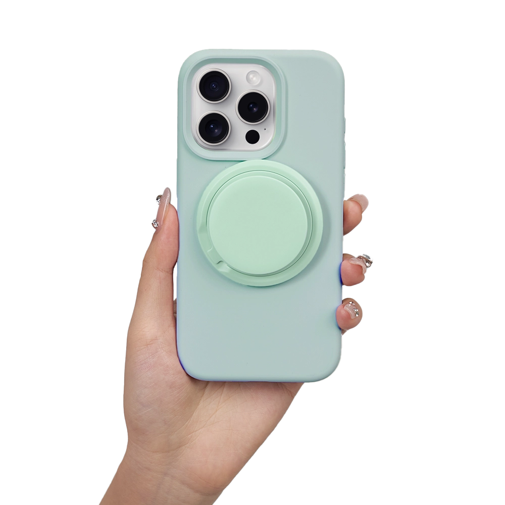 Velvet Touch | Basil Soft Silicone MagSafe Phone Case Grip Set