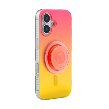Neon Vibes｜Gradient Yellow Frosted MagSafe Phone Case Grip Set
