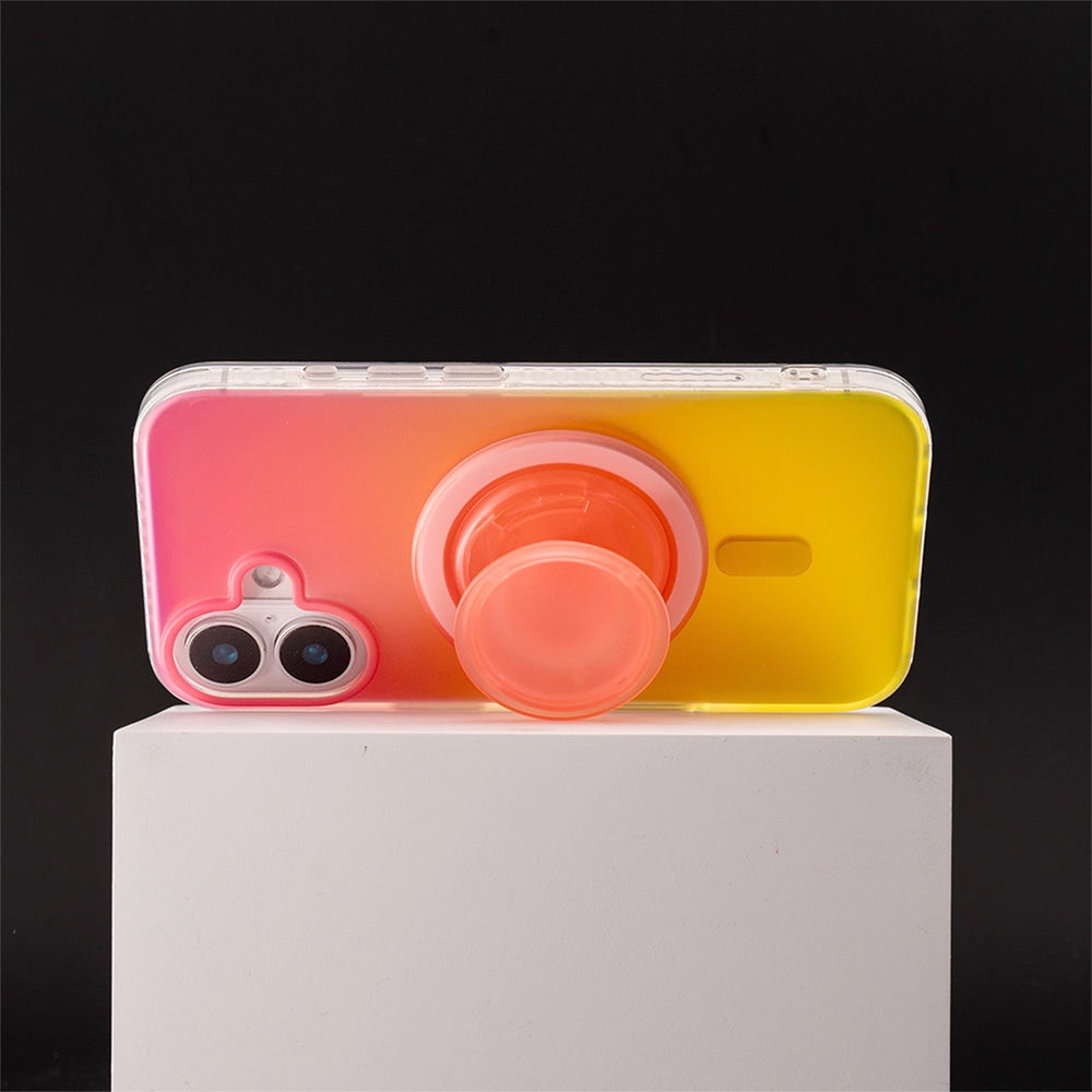 Neon Vibes｜Gradient Yellow Frosted MagSafe Phone Case Grip Set