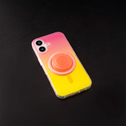 Neon Vibes｜Gradient Yellow Frosted MagSafe Phone Case Grip Set