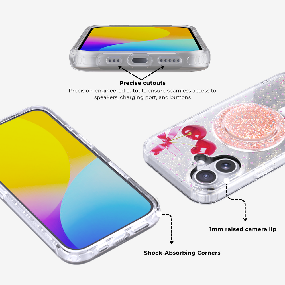 Cherry Ribbon | MagSafe Phone Case