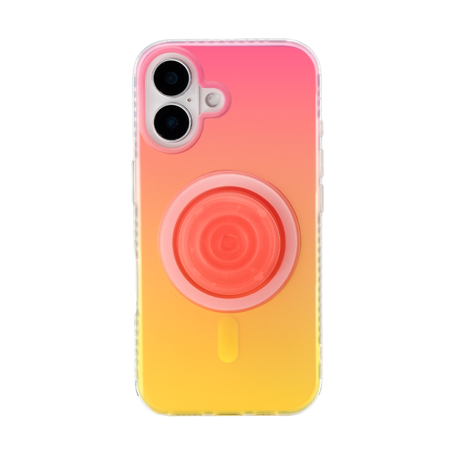 Neon Vibes｜Gradient Yellow Frosted MagSafe Phone Case Grip Set