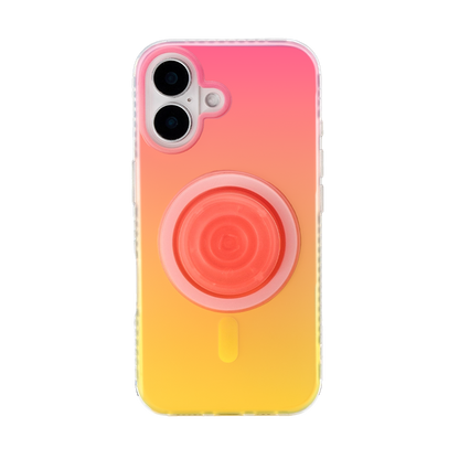 Neon Vibes｜Gradient Yellow Frosted MagSafe Phone Case Grip Set