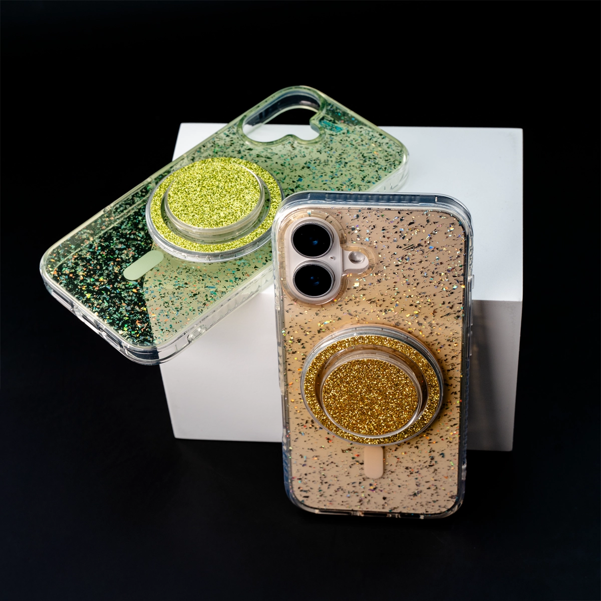 Gradient Glitter | Translucent MagSafe Phone Case Grip Set