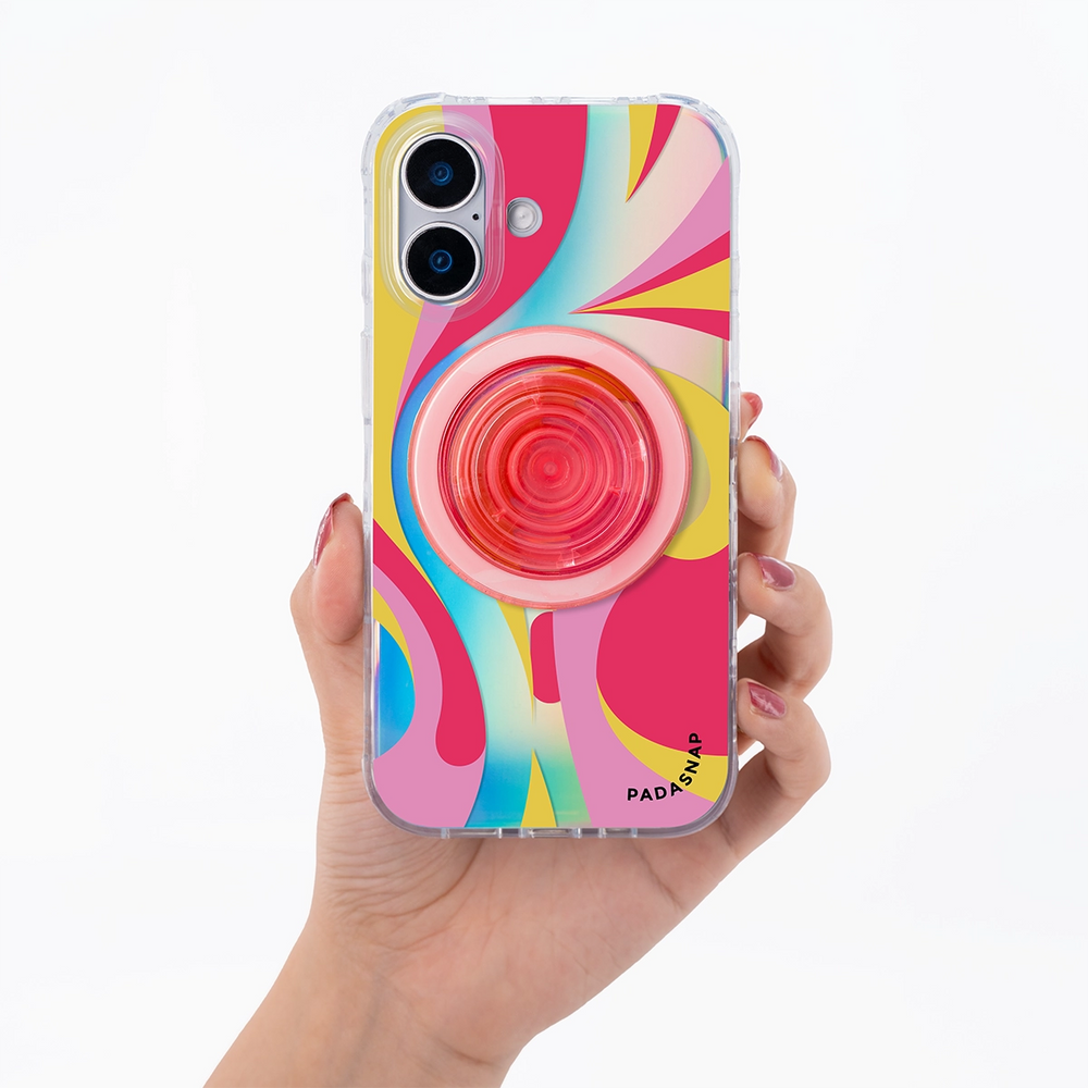 Luminous Strokes | Red MagSafe Phone Case Grip Set
