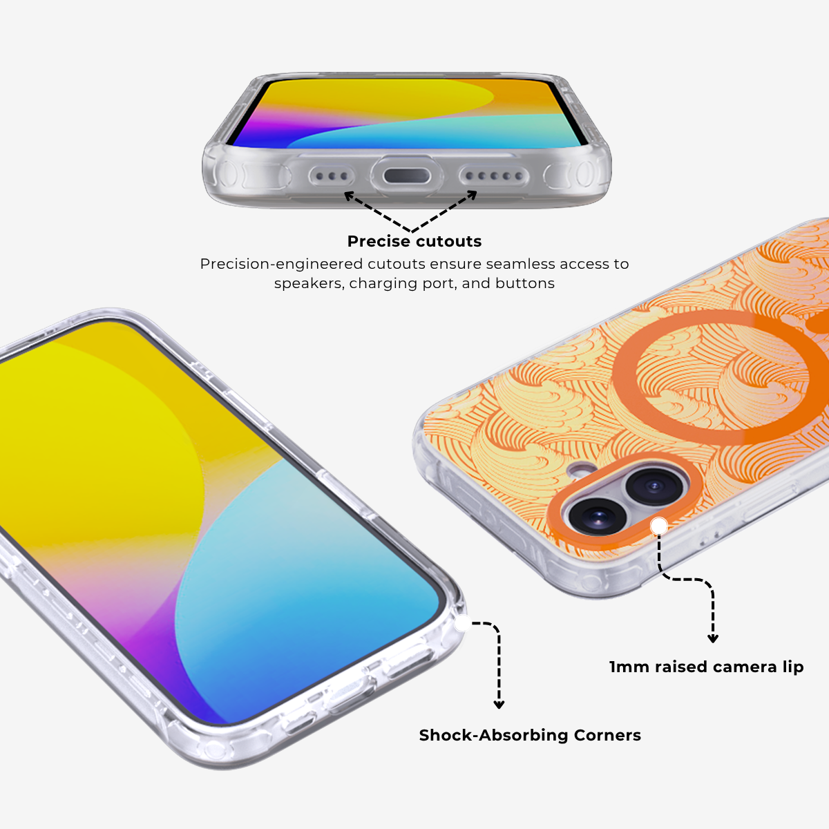 Sea Whisper | Orange MagSafe Phone Case Dragon