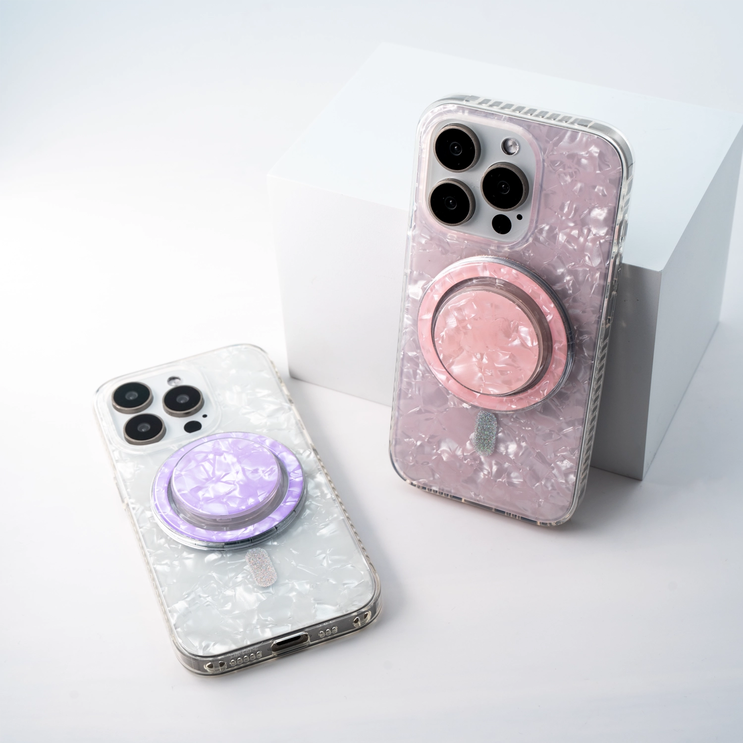 Glitter Seashell | MagSafe Phone Case Grip Set