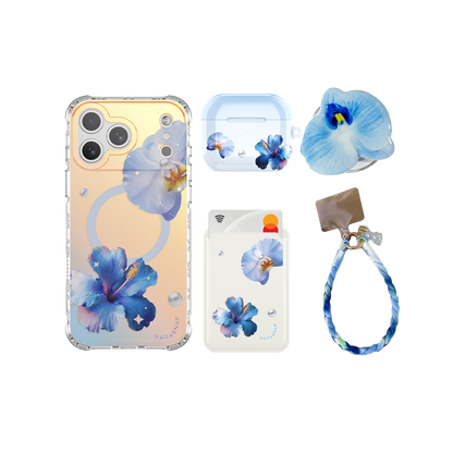 GlamFlora Blue iPhone Bundle Set