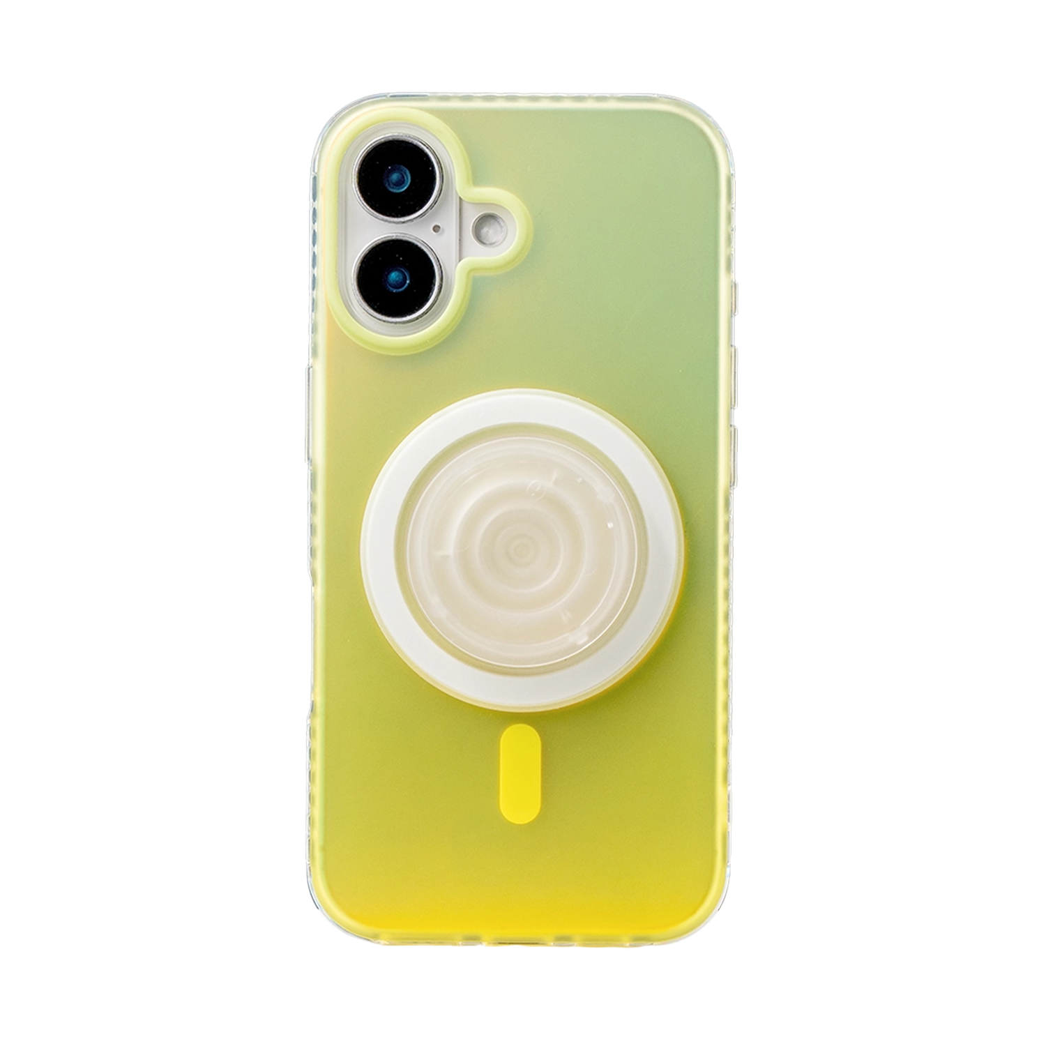 Neon Vibes｜Gradient Yellow Frosted MagSafe Phone Case Grip Set