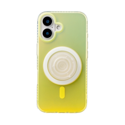 Neon Vibes｜Gradient Yellow Frosted MagSafe Phone Case Grip Set