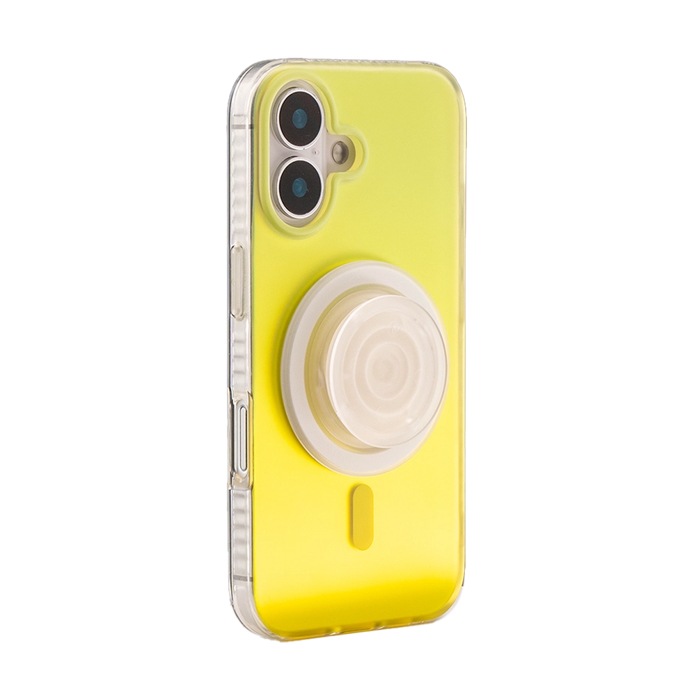 Neon Vibes｜Gradient Yellow Frosted MagSafe Phone Case Grip Set