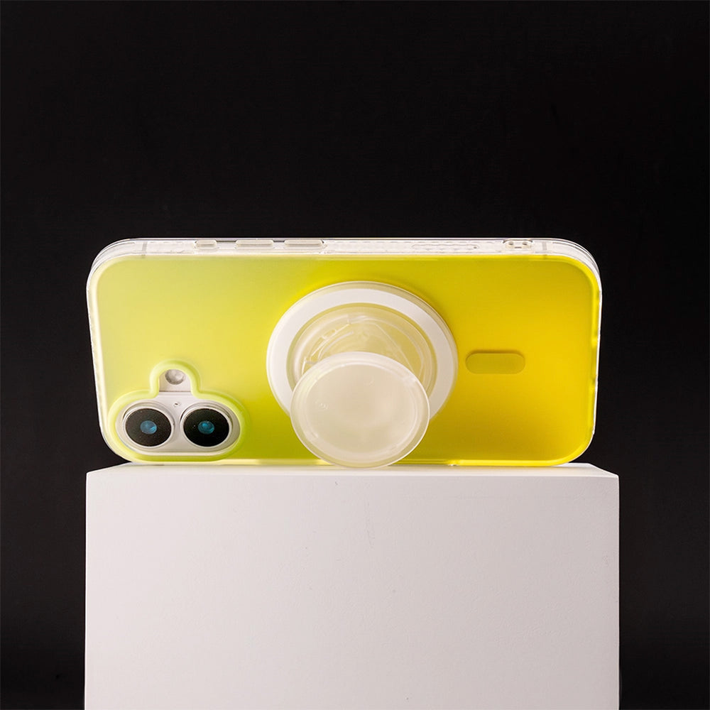 Neon Vibes｜Gradient Yellow Frosted MagSafe Phone Case Grip Set
