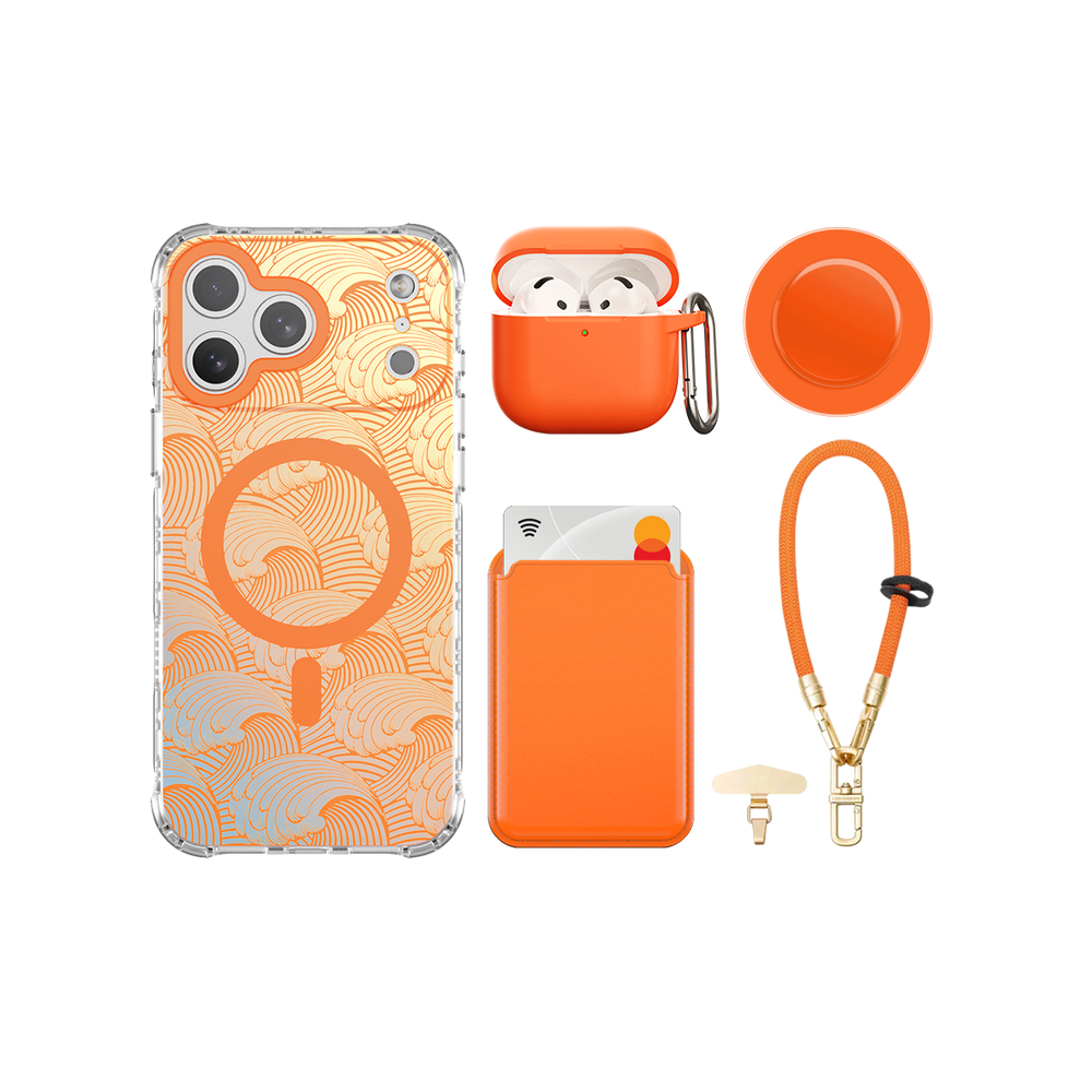 Sea Whisper Orange iPhone Bundle Set