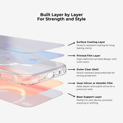 Cosmic Shards | Pink MagSafe Phone Case Grip Set