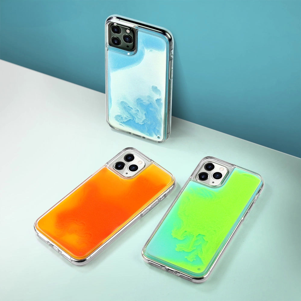 Flowing Neon Sand Liquid Luminous Phone Case