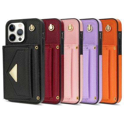 Leather Wallet Phone Case Crossbody Strap Set