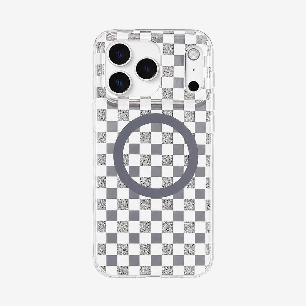 Glitter Chessboard MagSafe Phone Case