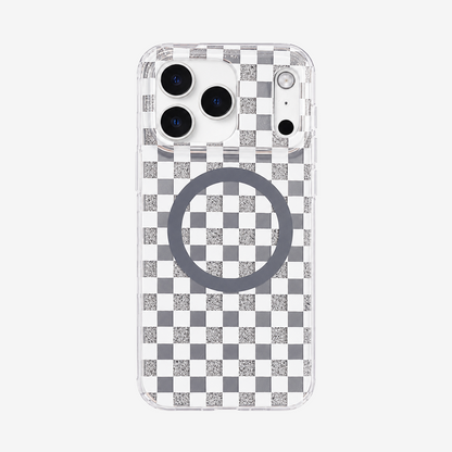 Glitter Chessboard MagSafe Phone Case