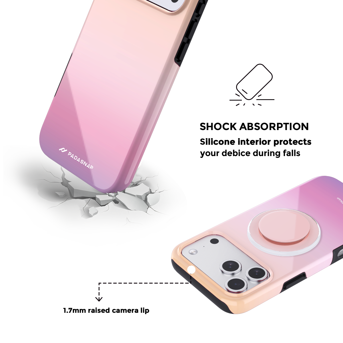 Sunrise MagSafe Phone Case Grip Set