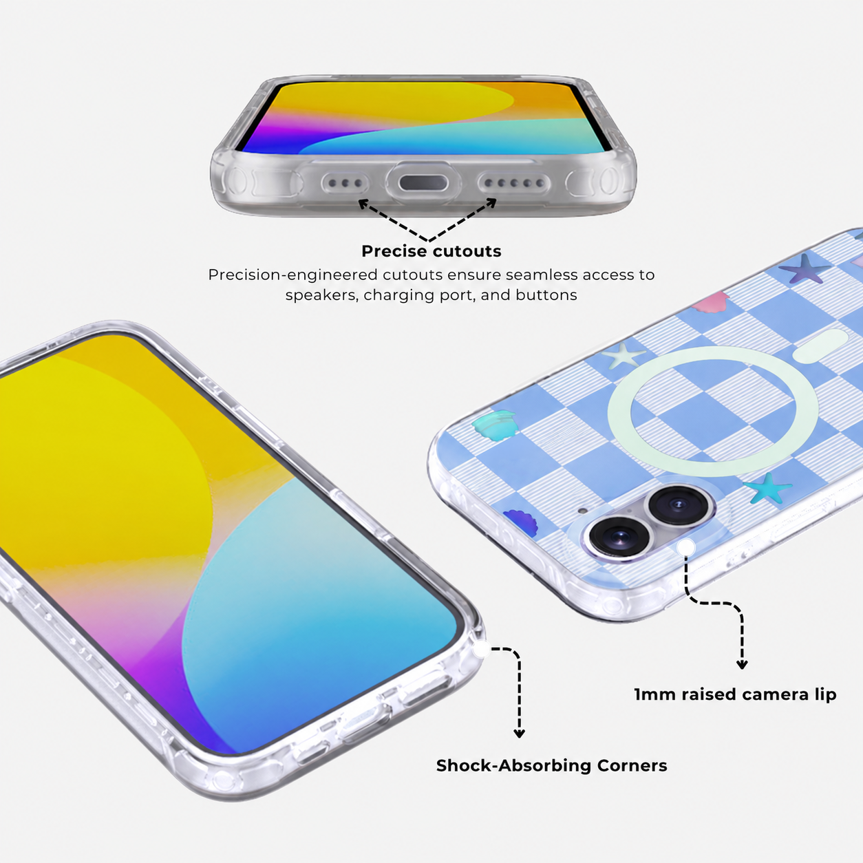 Iridescent Chessboard MagSafe Phone Case
