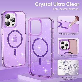 Stardust Glitter | Clear MagSafe Phone Case