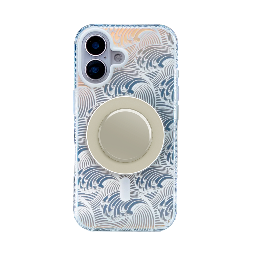 Sea Vibe | White MagSafe Phone Case Grip Set