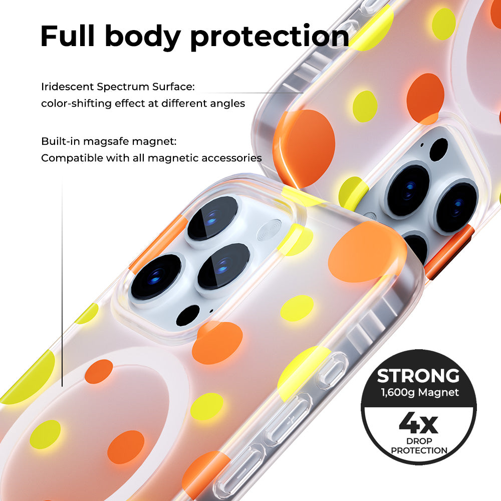 Opalescent Polka Dot | Lemon MagSafe Phone Case Grip Set