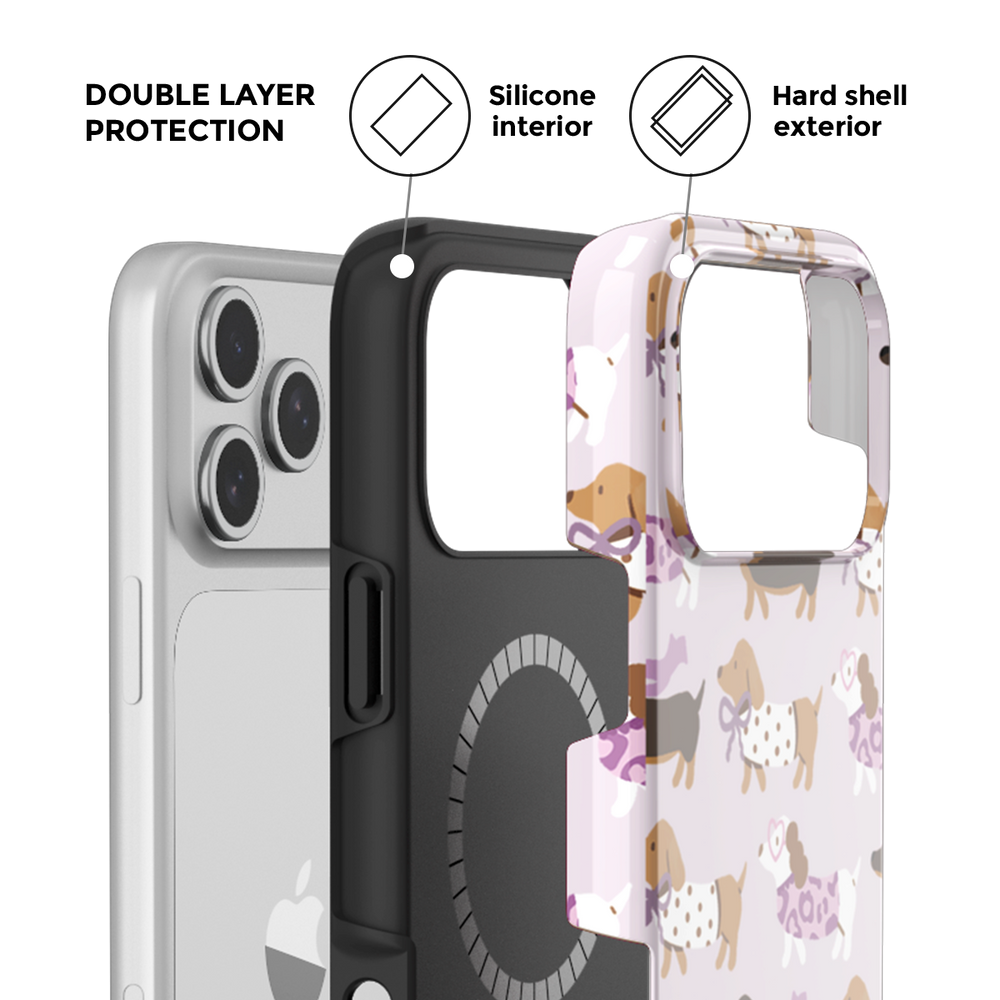 EverTail Love Dachshund MagSafe Phone Case Grip Set