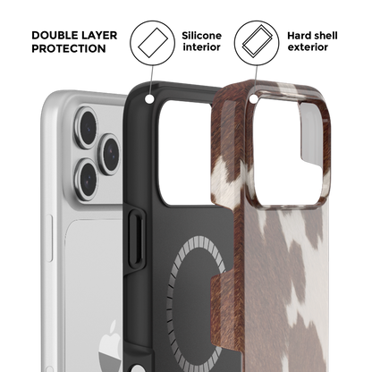 Cow Print MagSafe Phone Case Grip Set