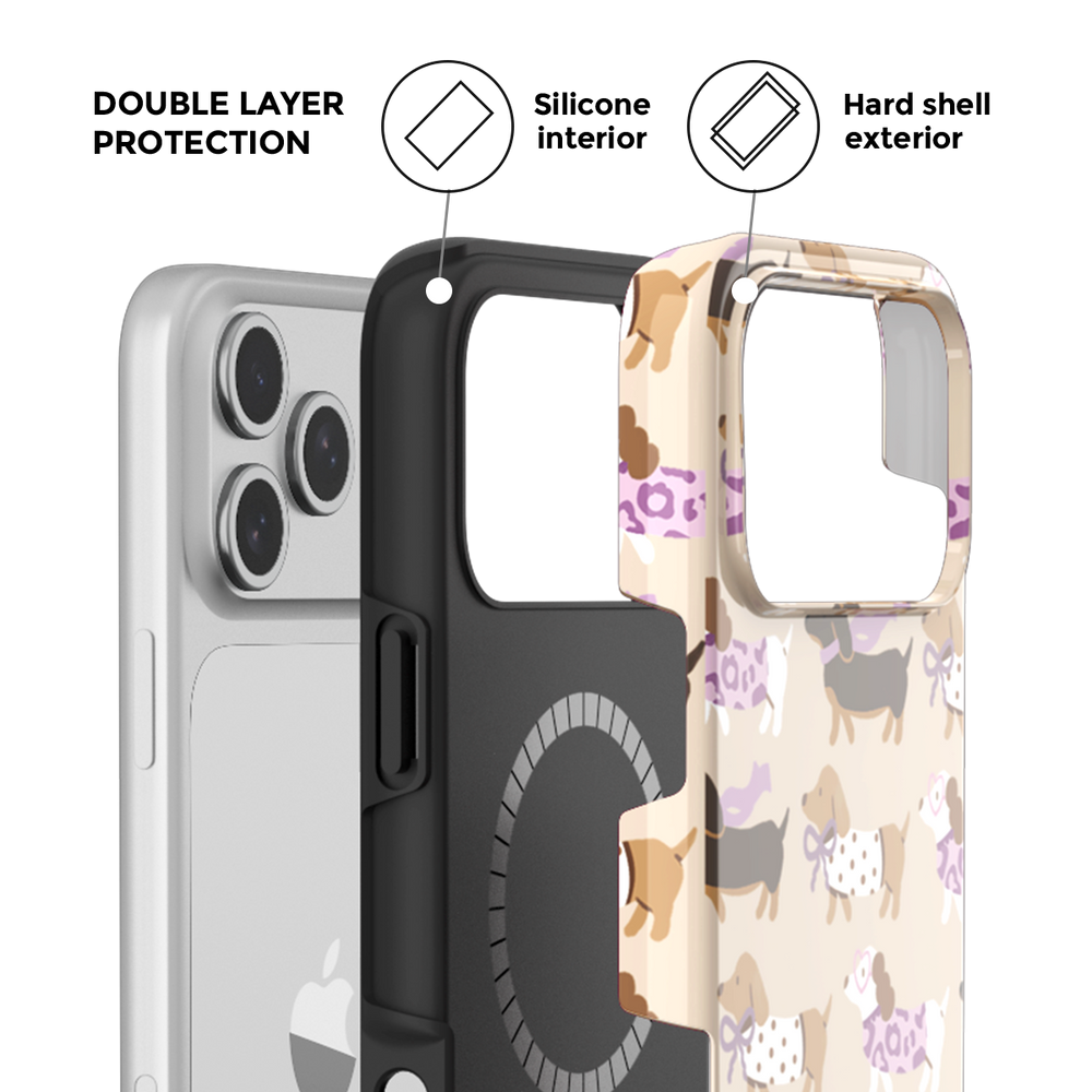 EverTail Love Dachshund MagSafe Phone Case Grip Set