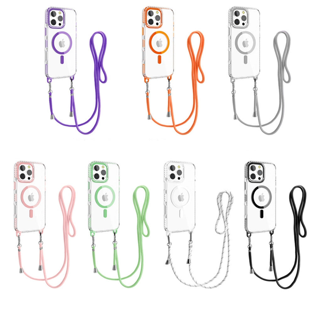 Transparent MagSafe Phone Case Strap Set