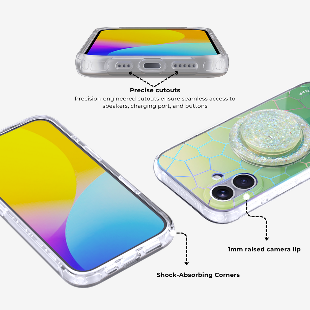 Vacay Glow Colorful MagSafe Phone Case Grip Set
