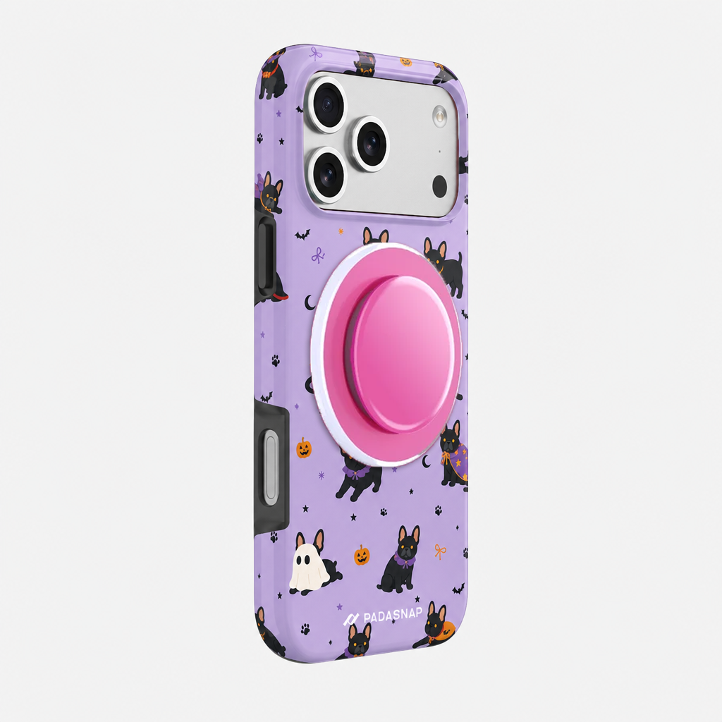 Witchy Kitty Purple MagSafe Phone Case Grip Set
