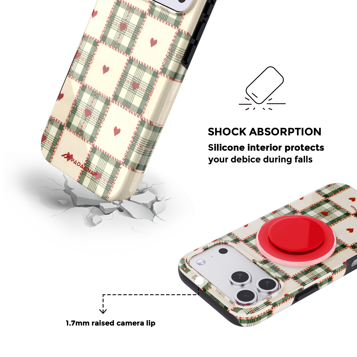 Festive Linen Christmas | MagSafe Phone Case Grip Set