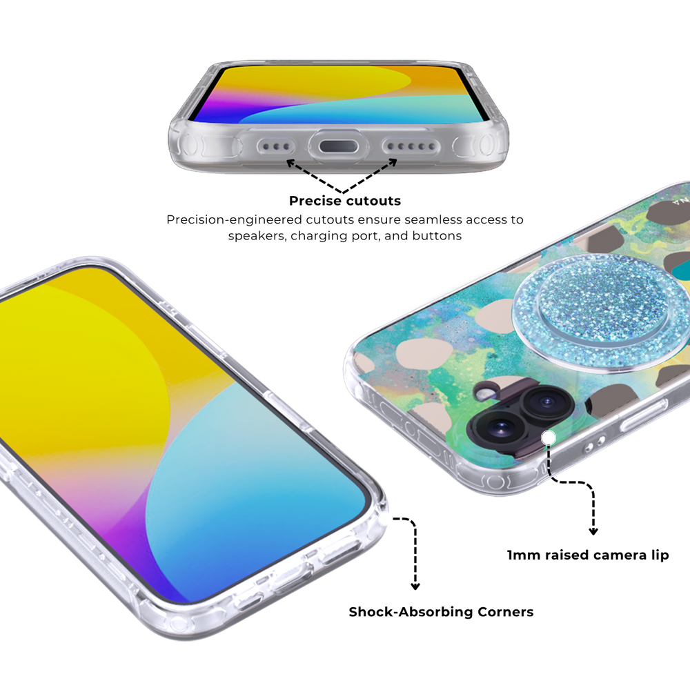 DreamCanvas | Blue MagSafe Phone Case  Grip Set