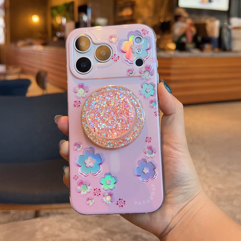 Holo-Sakura MagSafe Phone Case Grip Set