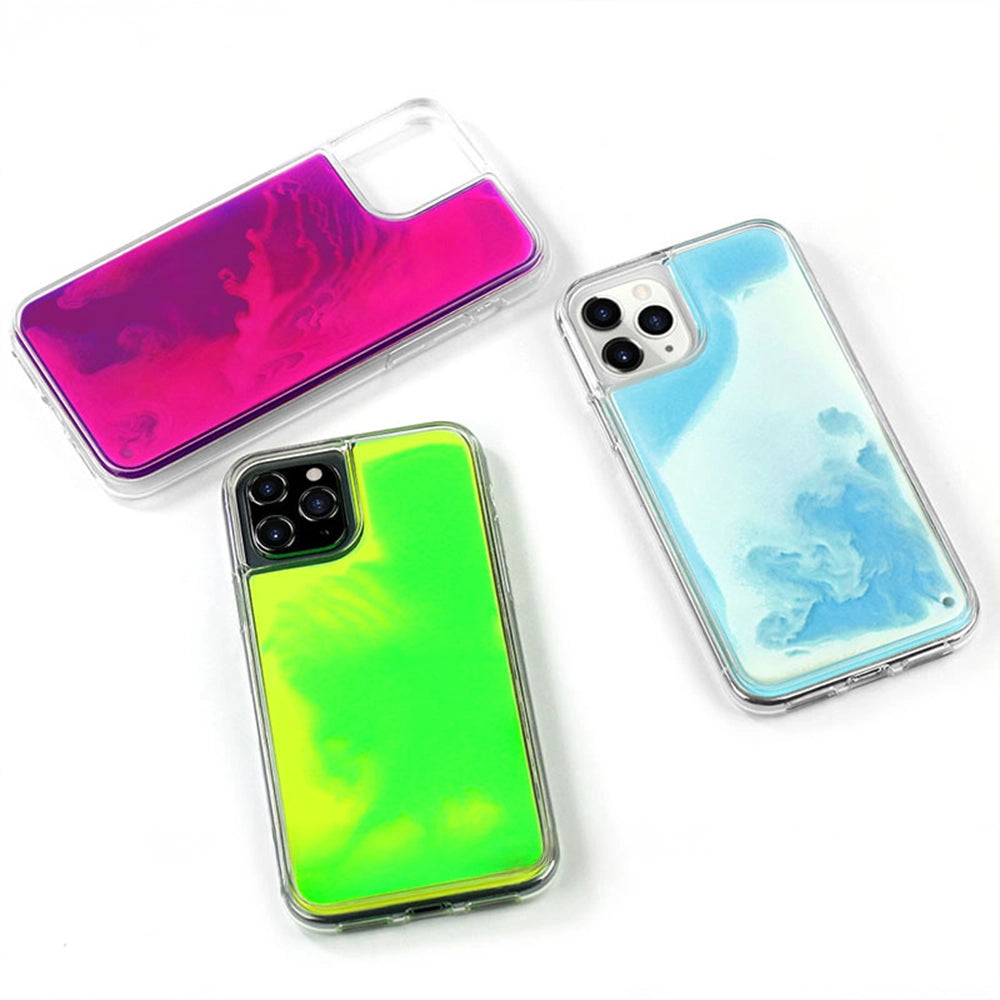 Flowing Neon Sand Liquid Luminous Phone Case