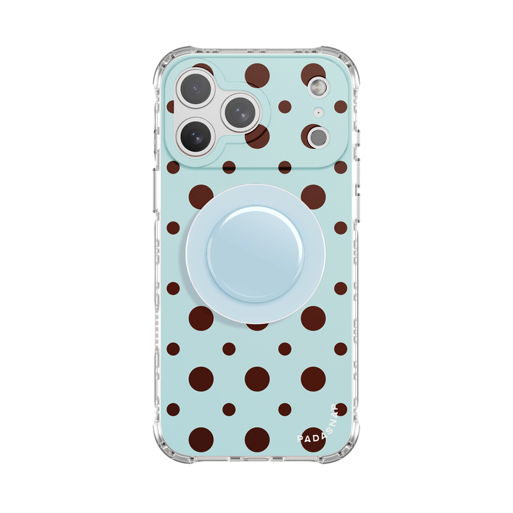 Cider Polka｜Blue MagSafe Phone Case Grip Set