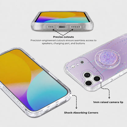 HeartGlow Iridescent MagSafe Phone Case Grip Set