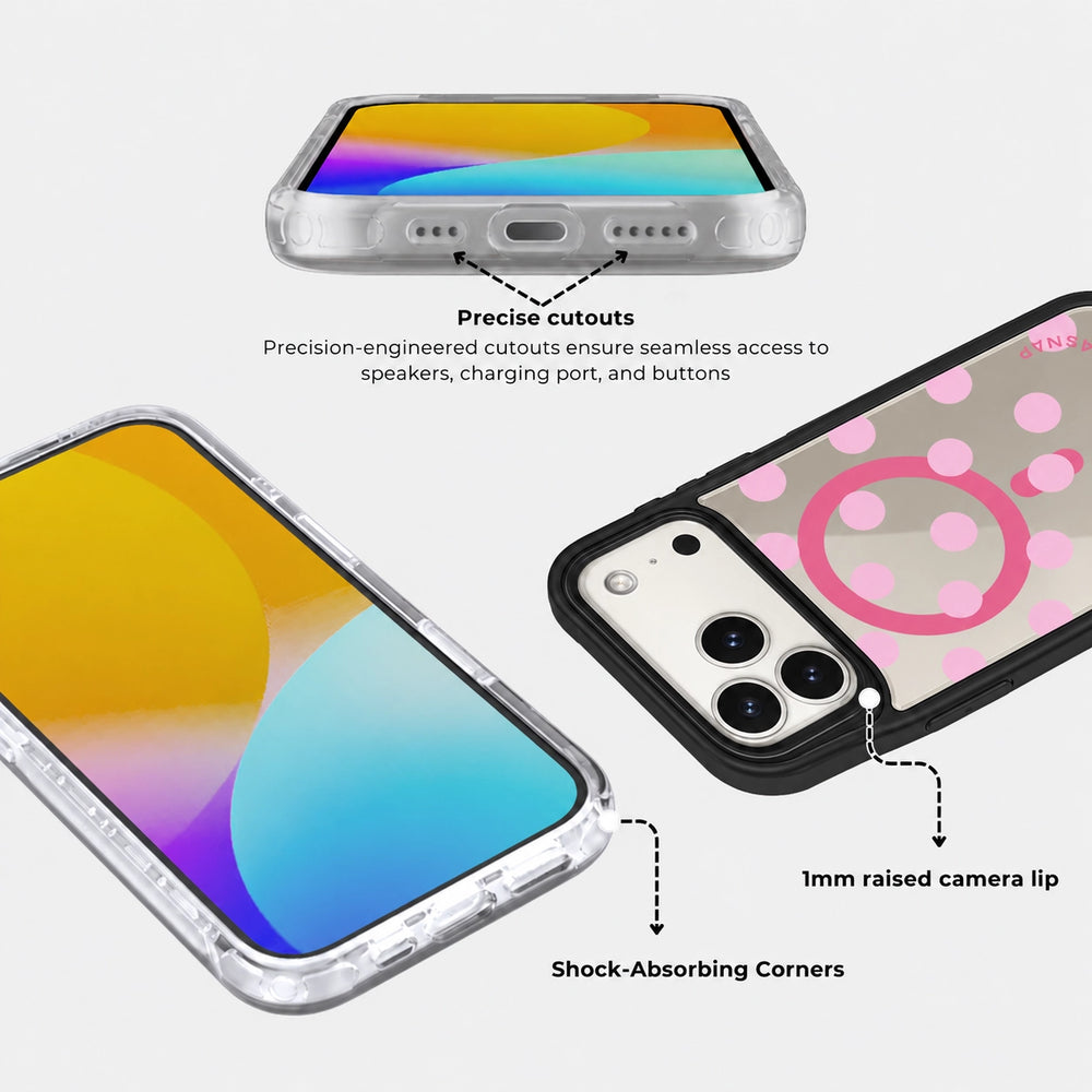 Pink Dot Mirror MagSafe Phone Case