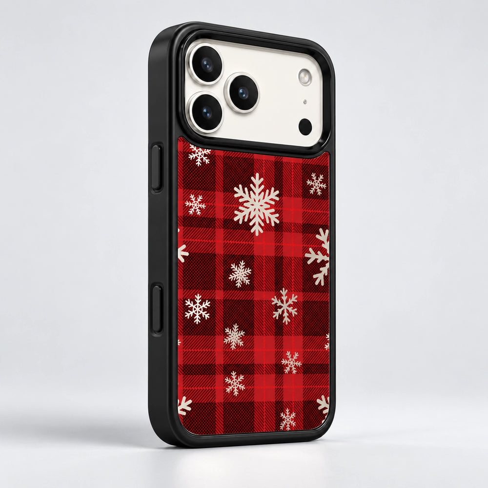Snowy Tartan Mirror MagSafe Phone Case