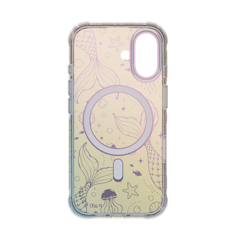 Mermaid Tail Iridescent Phone Case Grip Set