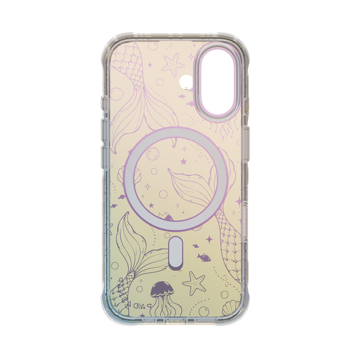 Mermaid Tail Iridescent Phone Case Grip Set