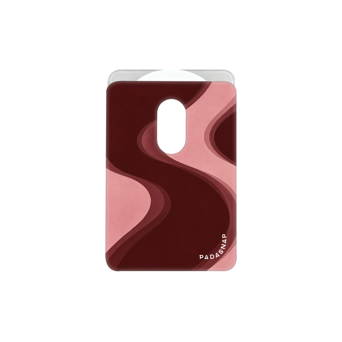 Burgundy Wave MagSafe Card Holder