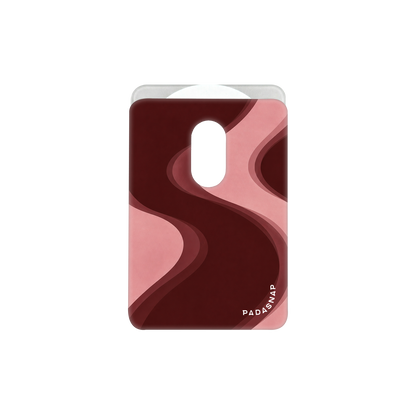 Burgundy Wave MagSafe Card Holder