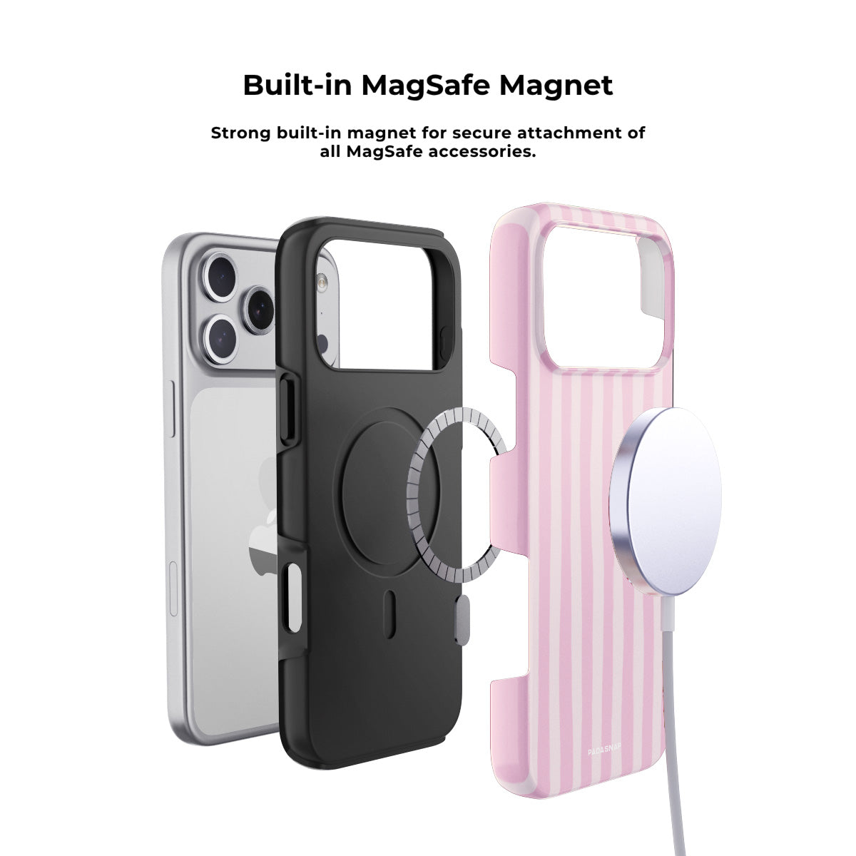 Pink Stripe MagSafe Phone Case
