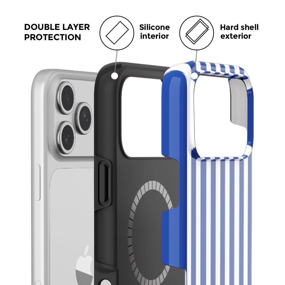 Santorini Stripe MagSafe Phone Case Grip Set