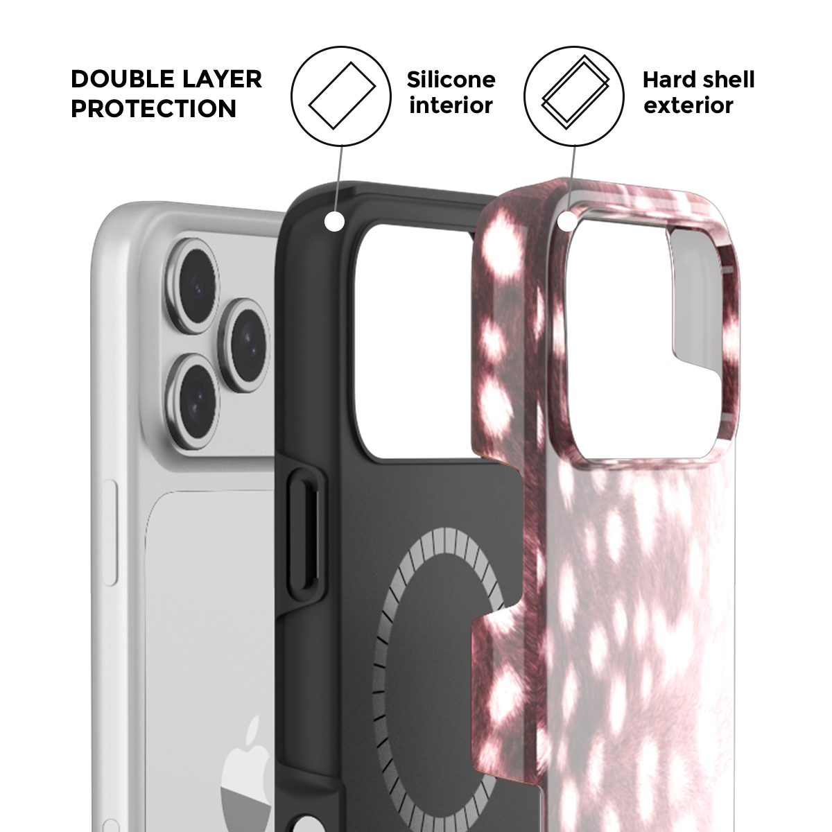 Sakura Deer MagSafe Phone Case Grip Set