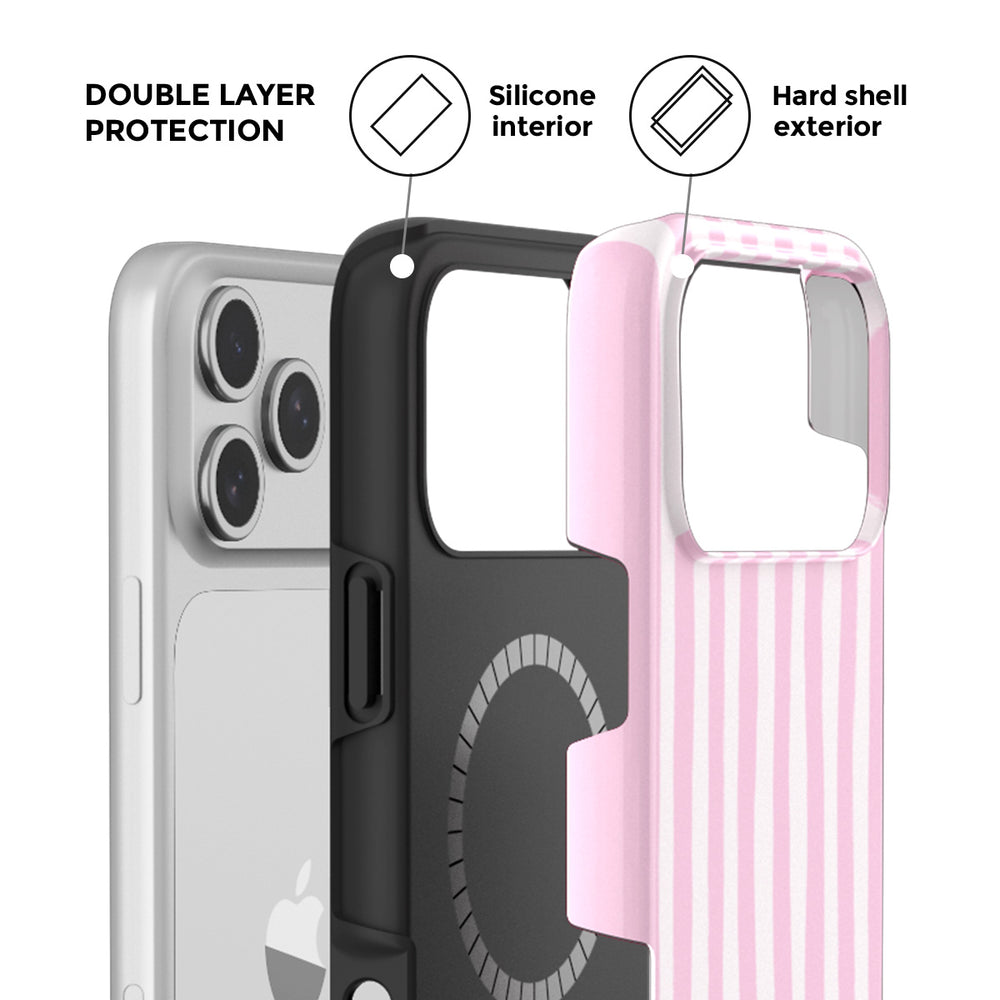 Pink Stripe MagSafe Phone Case