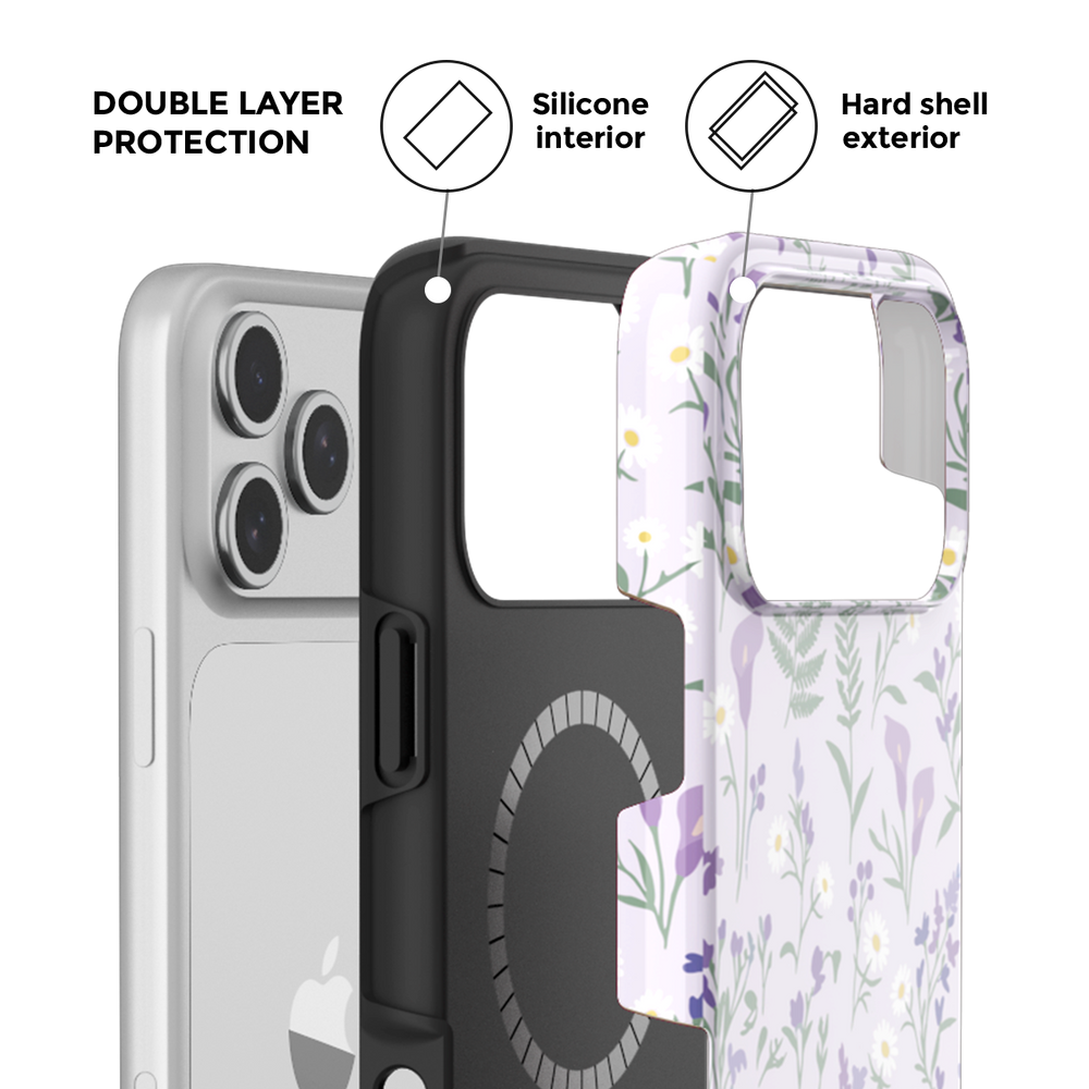 Lilac Ditsy MagSafe Phone Case Grip Set